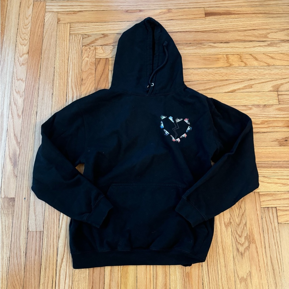 Men’s Black Hoodie with Sneaker Logo